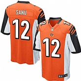 Nike Men & Women & Youth Bengals #12 Mohamed Sanu Orange Team Color Game Jersey,baseball caps,new era cap wholesale,wholesale hats